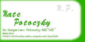 mate potoczky business card